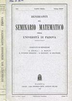 Rendiconti del Seminario Matematico della Università di Padova. Parte Prima, Anno 1965, vol.XXXV