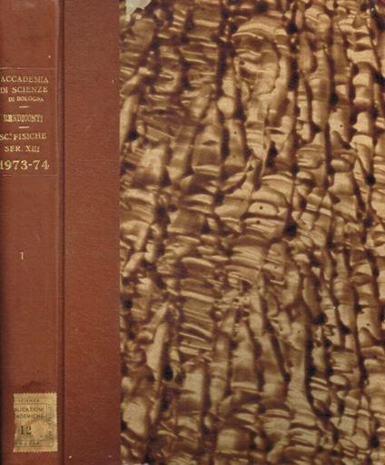 Atti della Accademia delle Scienze dell'Istituto di Bologna. Classe di scienze fisiche anno 262 - copertina