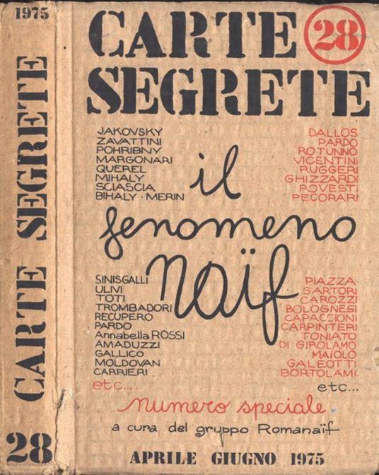 Carte segrete Anno VIII n. 28 - copertina
