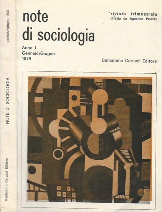 Note di sociologia, n. 1/2 - copertina