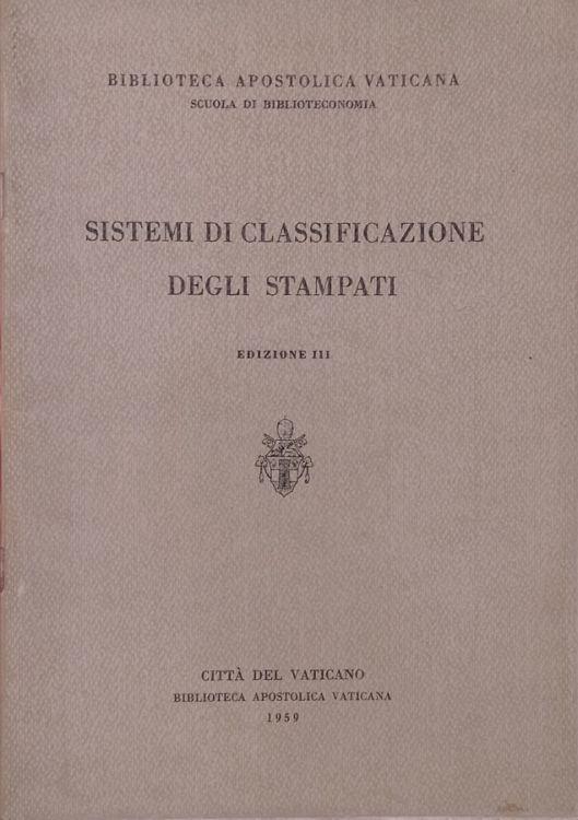Sistemi di classificazione degli stampati - copertina