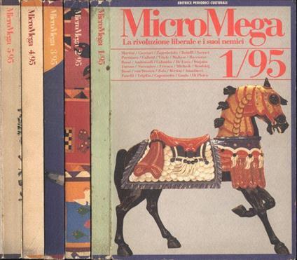 MicroMega 1995 n. 1 - 2 - 3 - 4 - 5 - copertina