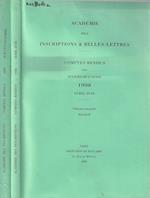 Académie des inscriprions & belles-lettres comptes rendus des séances de l'année 1998 fascicule II-III avril-juin juillet-octobre