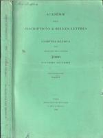Académie des inscriprions & belles-lettres comptes rendus des séances de l'année 2000 fascicule IV novembre-décembre