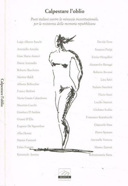 Calpestare l'oblio - copertina