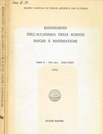 Rendiconto dell'accademia delle scienze fisiche e matematiche serie IV, vol.LII/1, LII/2anno CXXIV, 1985