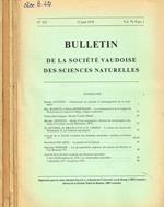 Bulletin de la Société Vaudoise des sciences naturelles vol.74 fasc.1, 2, 3, 4, 1978-1979