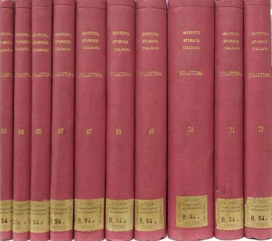 Bullettino dell' Istituto Storico italiano 1951-1960 - copertina