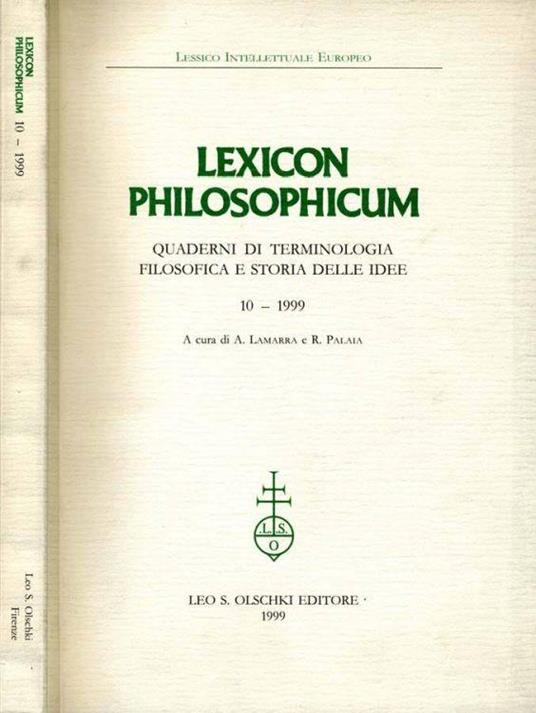 Lexicon Philosophicum - copertina