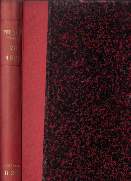 Terapia bollettino dell'Istituto sieroterapico milanese anno XXVII (1938) N. 223-234 - copertina