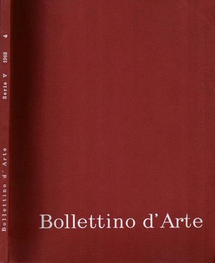 Bollettino d'Arte, serie V, anno LIII, 1968, n. 4 - copertina