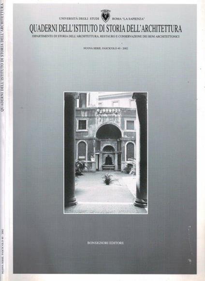 Quaderni dell'Istituto di Storia dell'Architettura - 40 - copertina