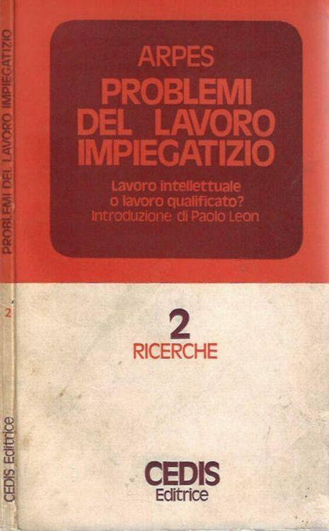 Problemi del lavoro impiegatizio - copertina