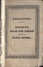 Programma. Digesto delle due Sicilie preceduto dalla storia