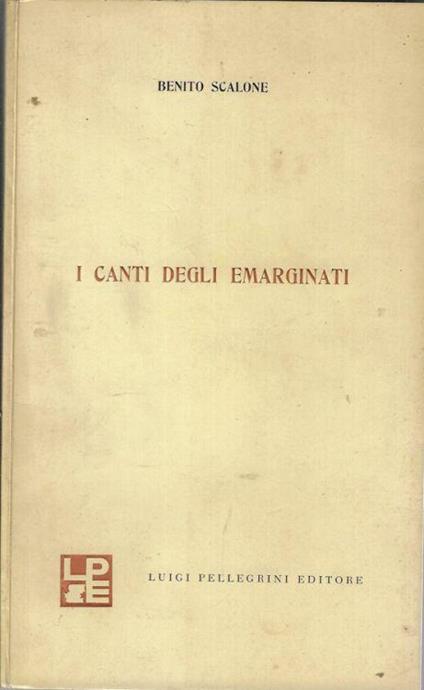 I canti degli emarginati - copertina