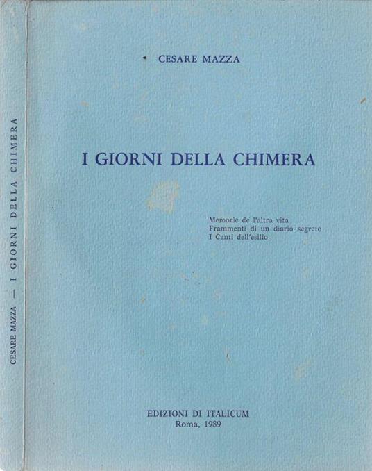 I giorni della Chimera - copertina