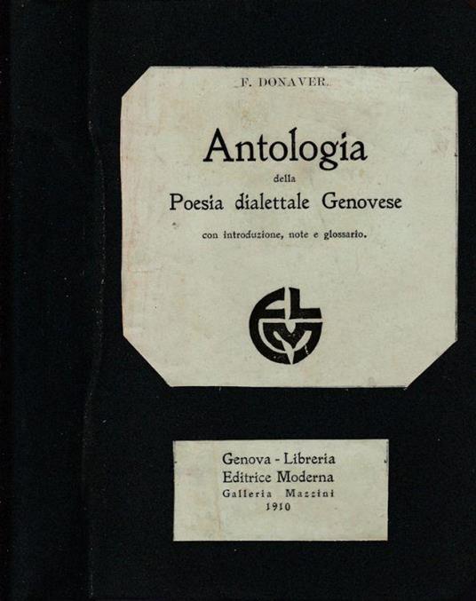 Antologia della poesia dialettale genovese - copertina