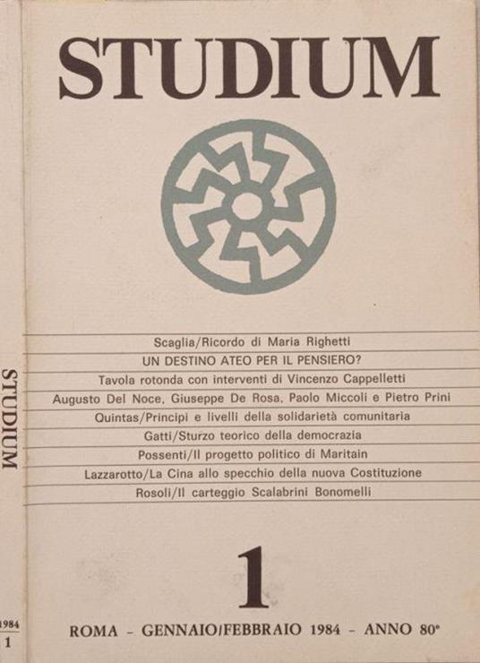 Studium 1 1984 - copertina