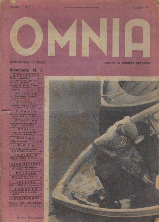 Omnia anno 1945 n. 5 - copertina