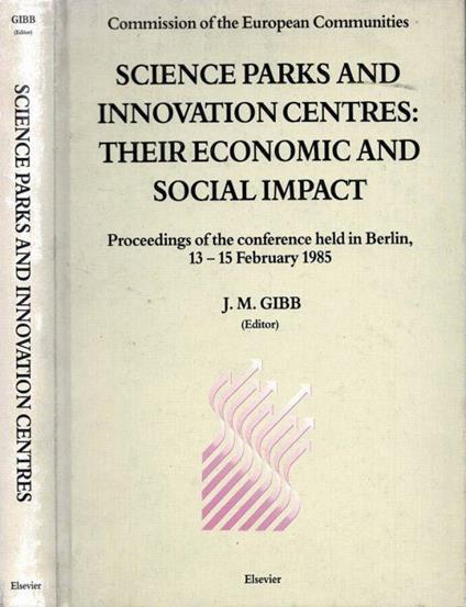 Science Parks and Innovation Centres: their economic and social impact - copertina