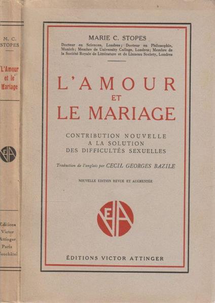L' amour et le mariage - copertina