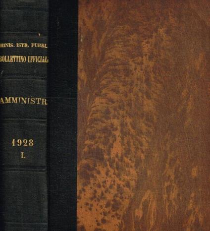 Bollettino Ufficiale. Atti di amministrazione. Anno 55, 1928, n.1/13 - copertina