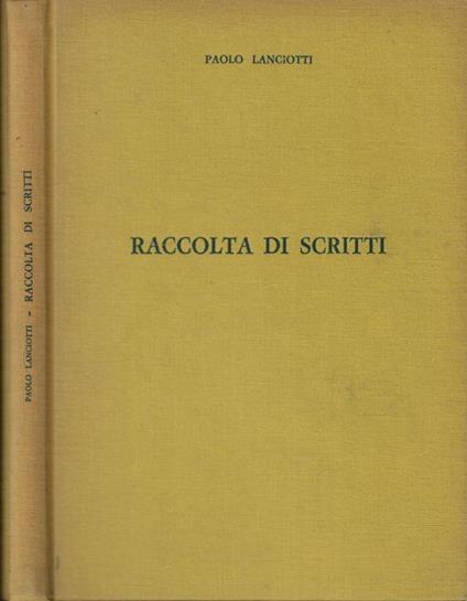 Raccolta di scritti - copertina