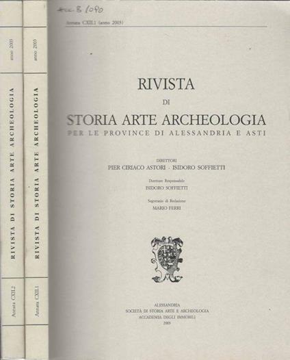 Rivista di Storia Arte Archeologia 2003 - copertina