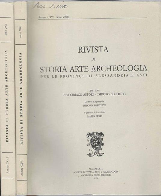 Rivista di Storia Arte Archeologia 2006 - copertina