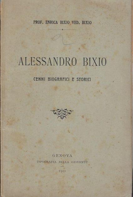 Alessandro Bixio - copertina