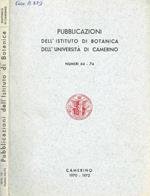 Pubblicazioni dell'Istituto di Botanica dell'università di Camerino
