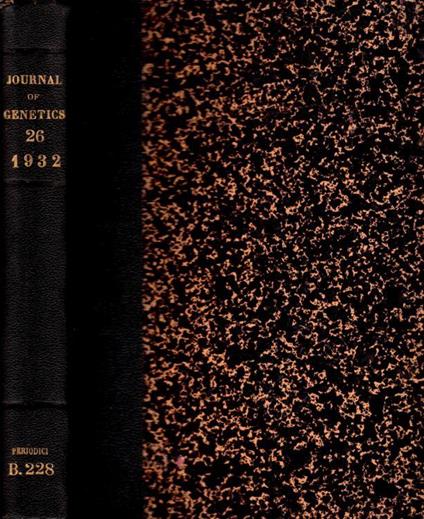 Journal of genetics Vol 26 1932 - copertina