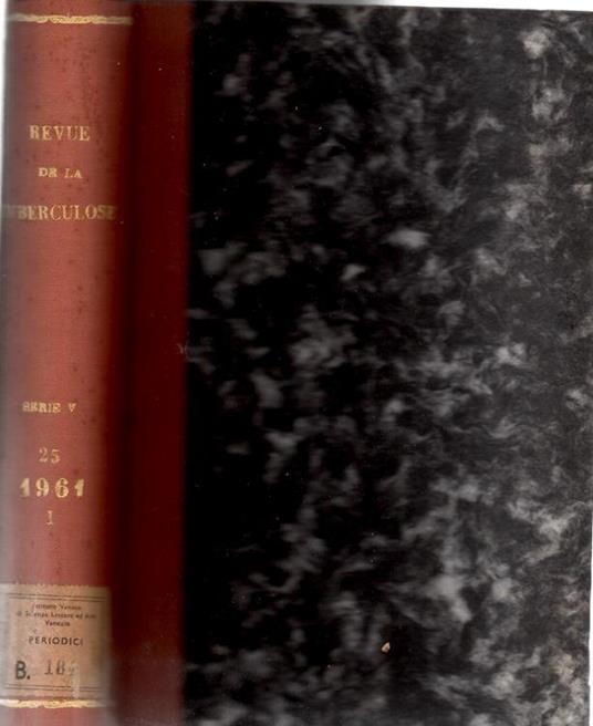 Revue de tuberculose et de pneumologie tome 25 N° 1, 2-3, 4, 5-6 1961 - copertina