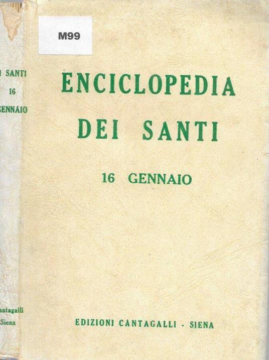 Enciclopedia dei Santi 16 gennaio - copertina