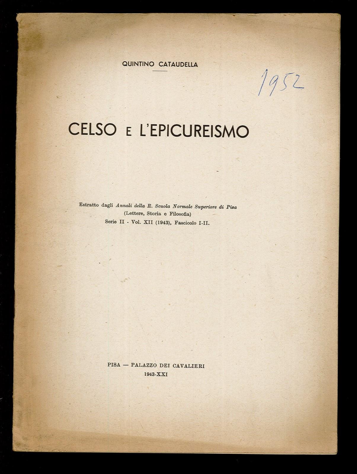 Celso e l'Epicureismo