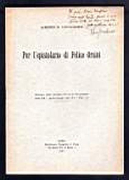 Per l'epistolario di Felice Orsini - Alberto M. Ghisalberti - copertina