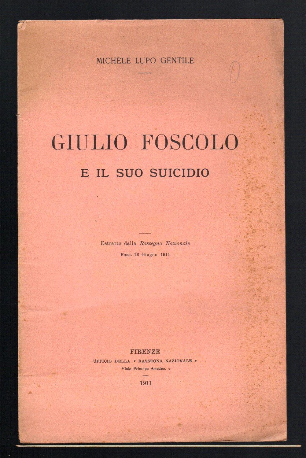Giulio Foscolo e il suo suicidio