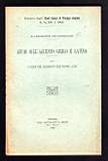 L' accento come discriminante delle omofonie latine - Massimo Lenchantin de Gubernatis - copertina