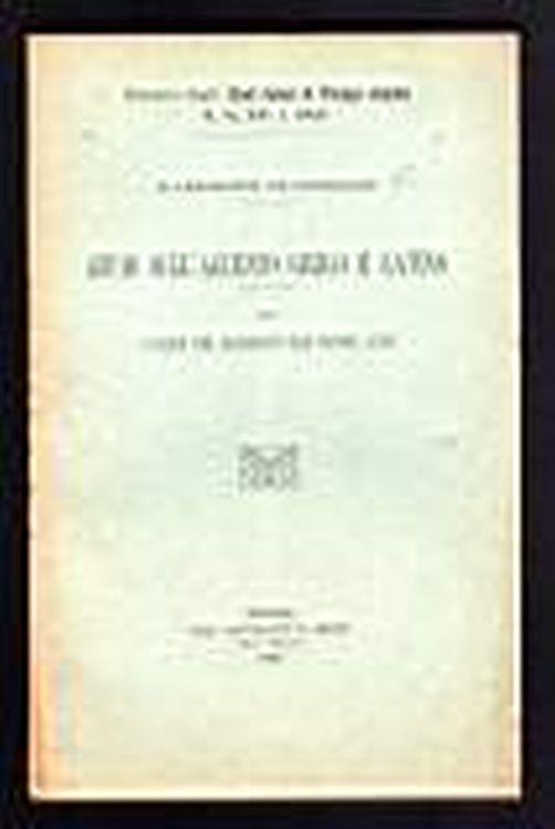 L' accento come discriminante delle omofonie latine - Massimo Lenchantin de Gubernatis - copertina