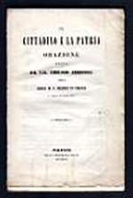 Il cittadino e la patria. Orazione detta dal Can. Ambrogio Ambrosoli nella Chiesa di S. Felicita in Firenze