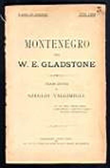 Montenegro - W. E. Gladstone - copertina