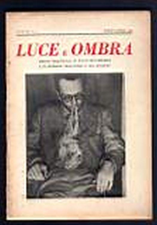 Luce e ombra. Rivista bimestrale di studi metapsichici e di problemi dell'anima e del pensiero - Gastone De Boni - copertina