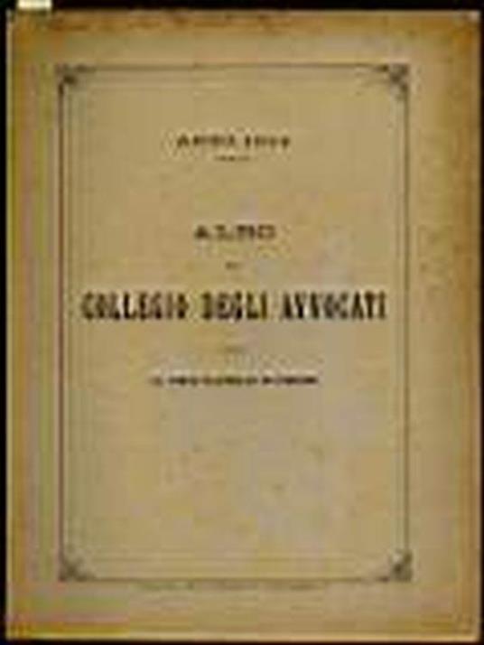 Albo del Collegio degli Avvocati presso la Corte d'Appello di Firenze - copertina