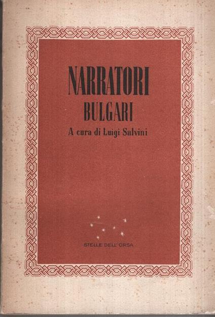 Narratori bulgari - copertina