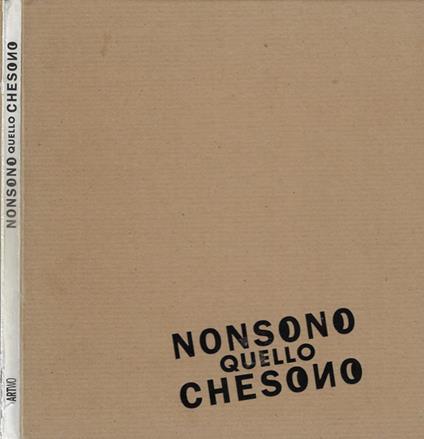 Nonsono quello chesono - copertina