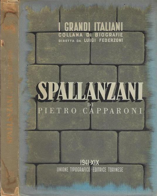 Spallanzani - Pietro Capparoni - copertina