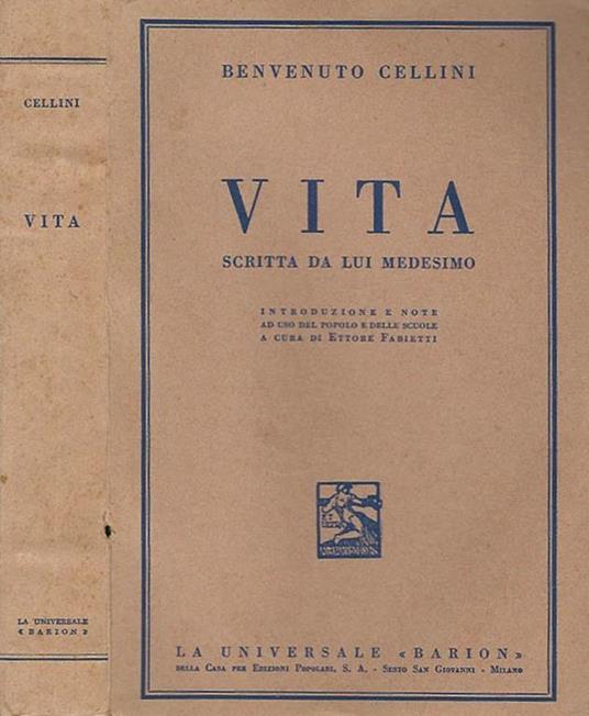 Vita scritta da Lui medesimo - Benvenuto Cellini - copertina