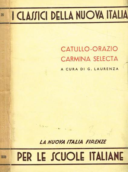 Carmina selecta - G. Valerio Catullo - copertina