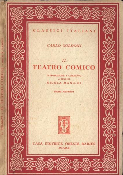 Il teatro comico - Carlo Goldoni - copertina
