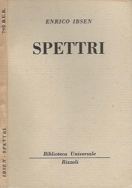 Spettri - Henrik Ibsen - copertina